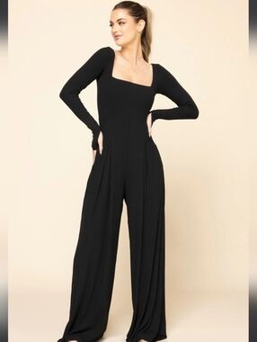 POPFLEX Black Long Sleeve Jumpsuit
